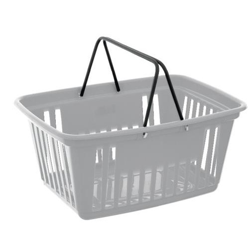 CESTA DE MERCADO C/ ALCA METAL 21,4L PRATA