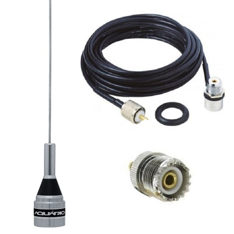 Antena Vhf 50cm M-300C Cabo 5,5 metros com Conecto