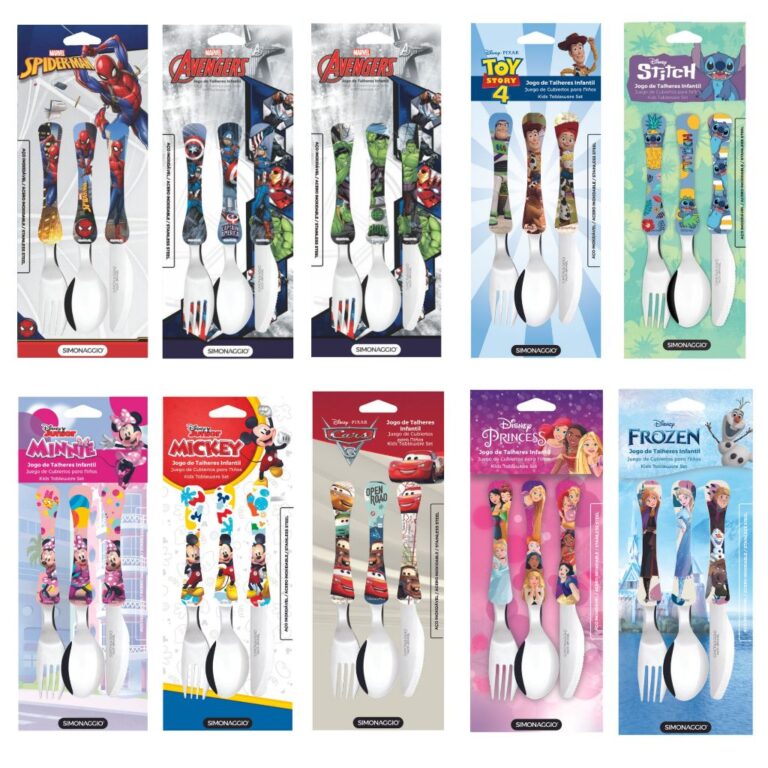 Kit Talher Infantil Inox Disney Personalizado Colh