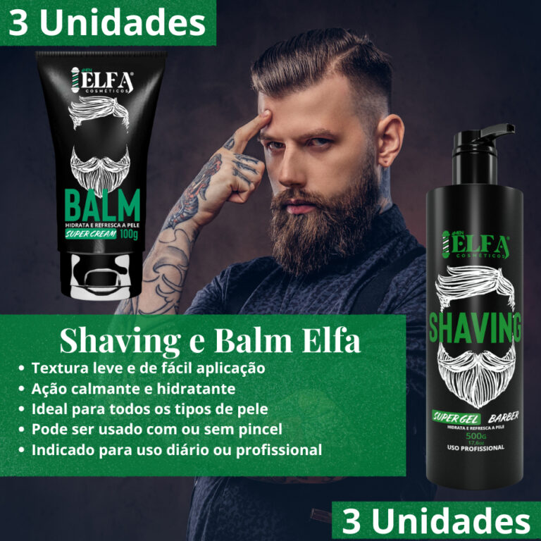 Combo 3 Shaving + 3 Balm Para Barba – Elfa F