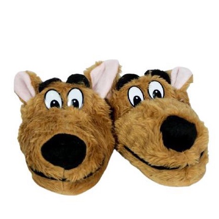 Pantufas quentinhas scooby-doo marrom