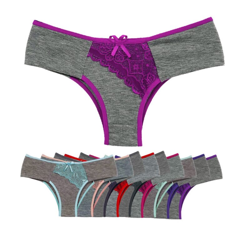 Kit 5 Calcinhas de Algodão com Renda Barato Linge