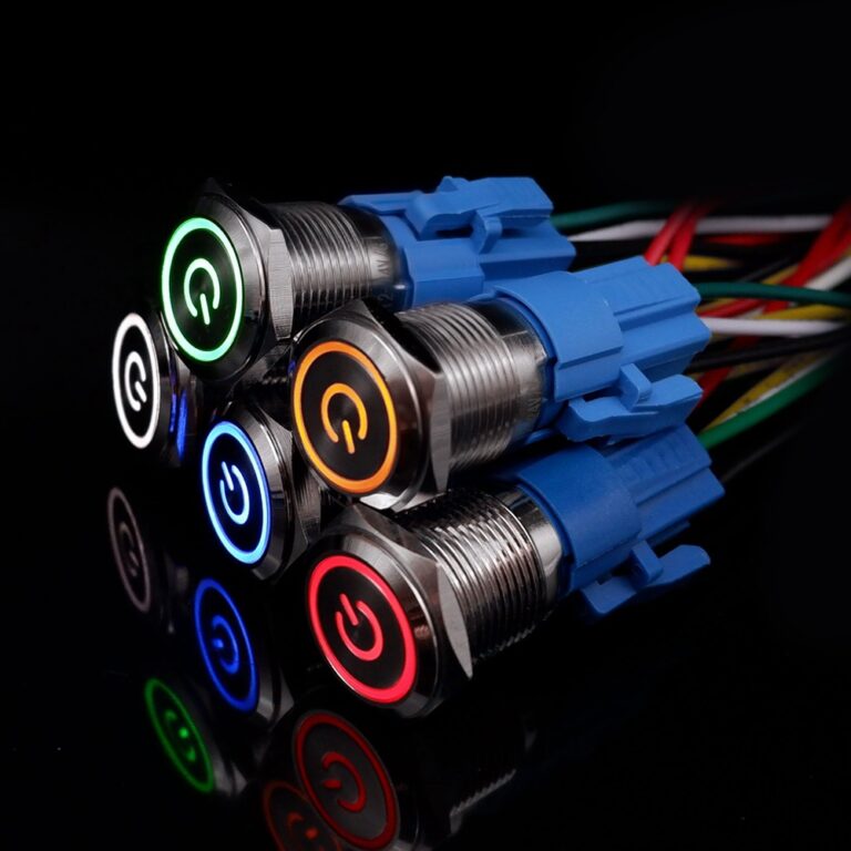 16mm Botão Interruptor Led Anel Momentâneo Fixo 