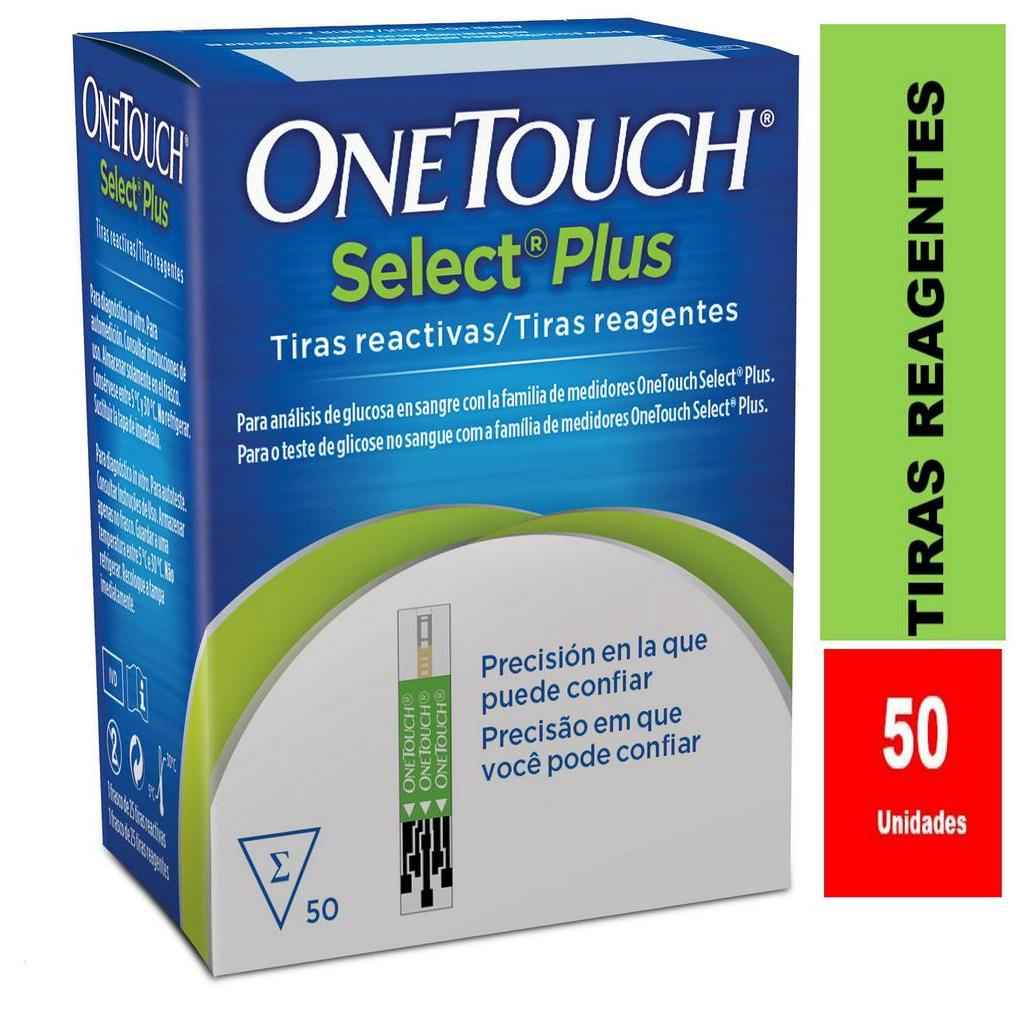 Tiras Reagentes One touch Select Plus – medir glicemia (50 unidades) medir diabetes