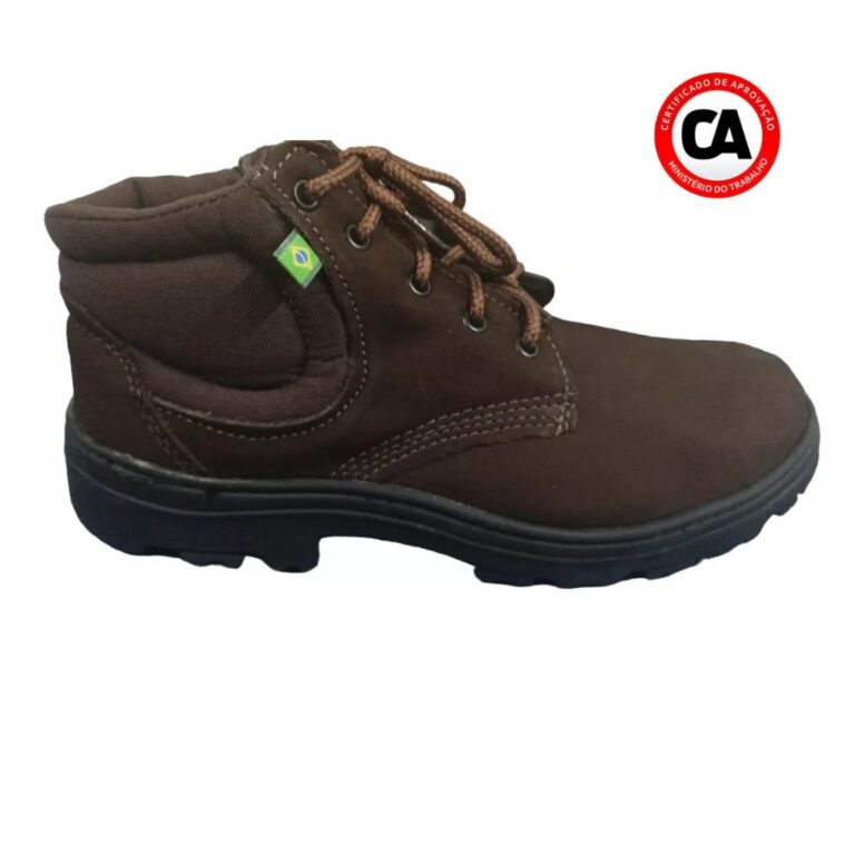 Bota Botina Coturno Nobuck Brasfort Marrom Top Obr