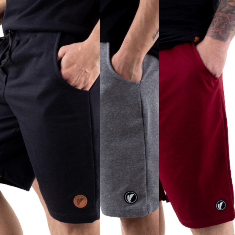 Kit 3 Bermuda Moletom Masculina Basica