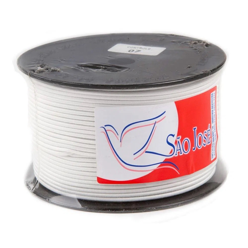 Elástico Roliço Colombe Branco 2,8mm Ref: 15R – 10 mts