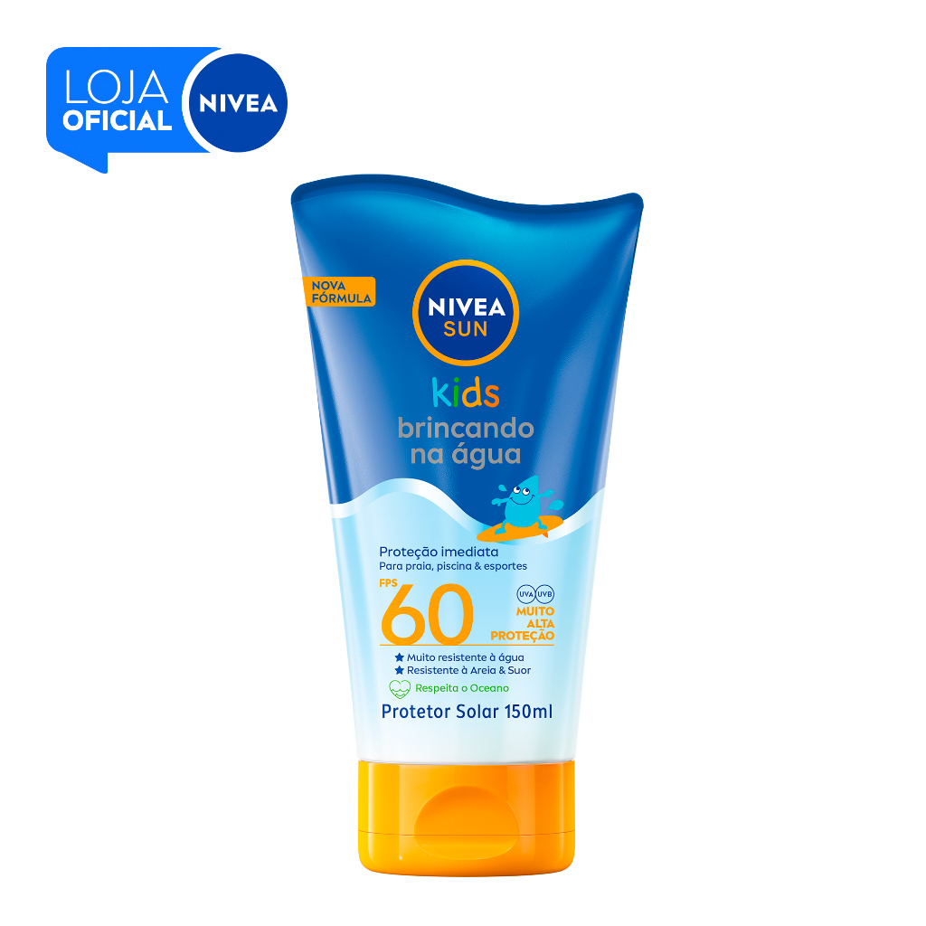NIVEA SUN Protetor Solar Kids Brincando na Água FPS 60 150ml BBB 26