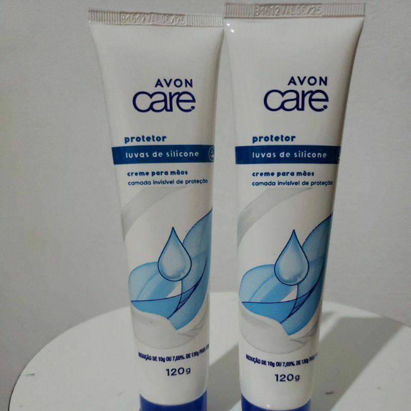 Kit 02 Creme Protetor para Mãos Avon Care Luvas de Silicone 120g