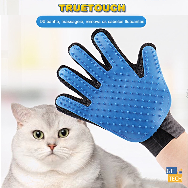 Luva Removedora De Pelos Banho Pet Magnética Tira Pets Cães Gatos