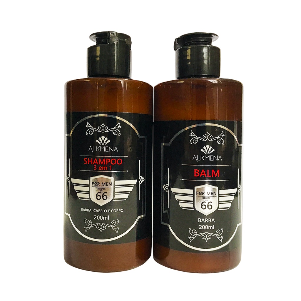 Kit Balm para Barba e Shampoo 3×1 For Men – Alkmena 200ml
