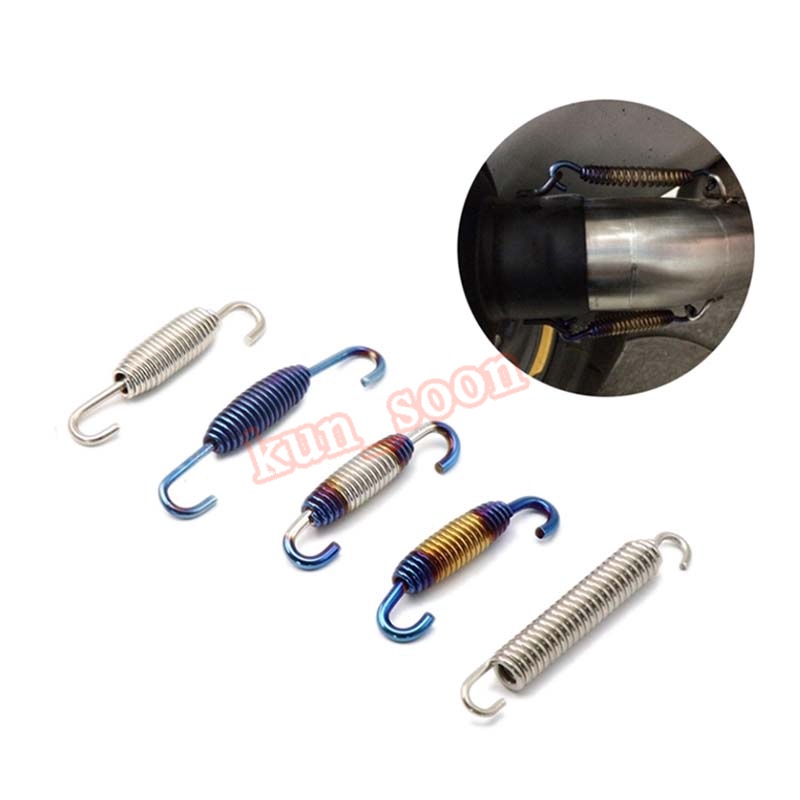 Tubos De Exaustão Da Motocicleta Meio Molas Laços Conector De Aço Inoxidável Modificado Substituiçõe