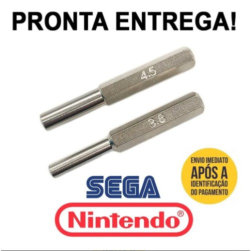 Par de Chaves Gamebit 3.8mm 4.5mm Nes Snes Nintend