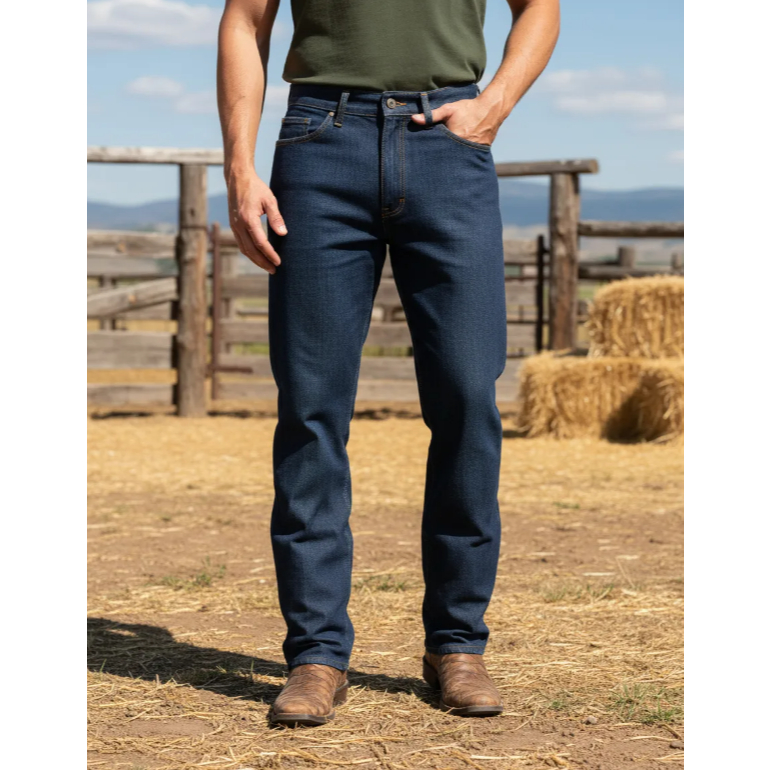 Calça Masculina Jeans de Uniforme Barata Reforçada de Trabalho Promoção Premium