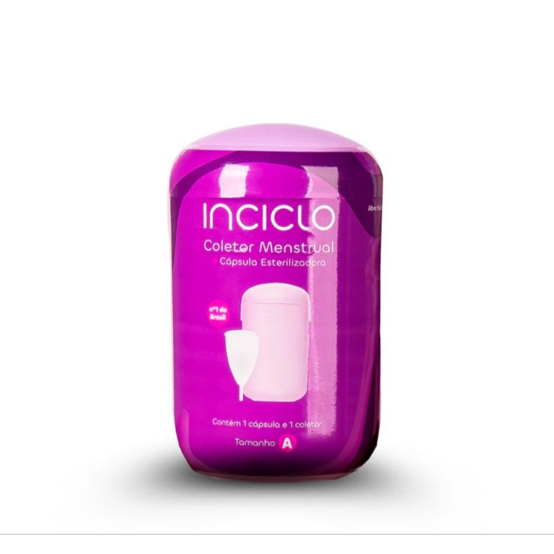 Kit Coletor Menstrual Inciclo modelo A mais esterilizador de micro-ondas cor Lavanda