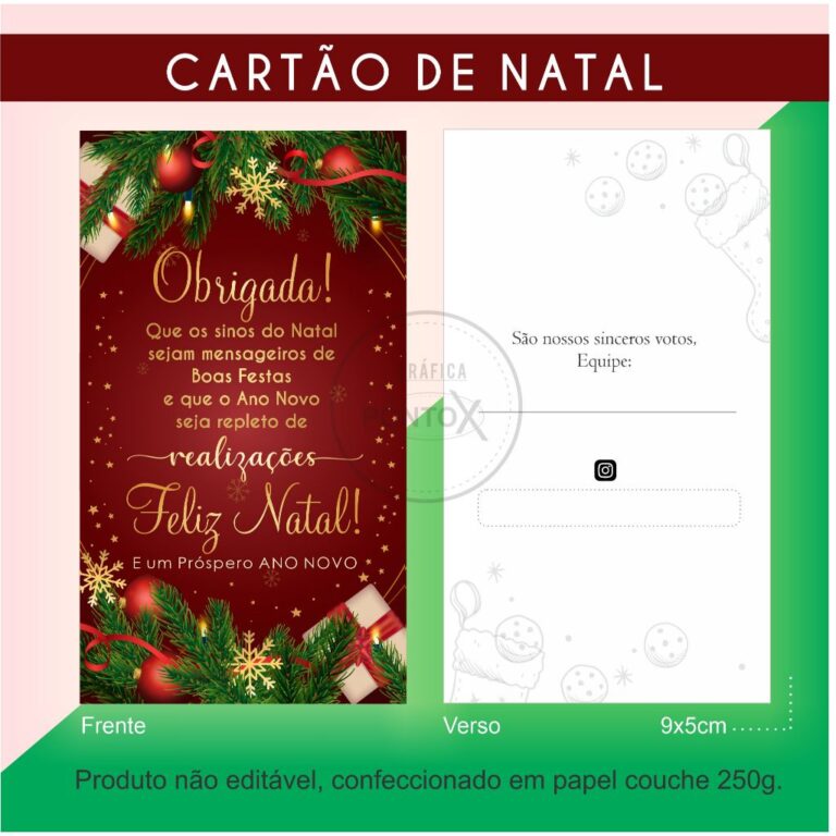 200 Cartões de Natal VARIOS MODELOS – FRENT