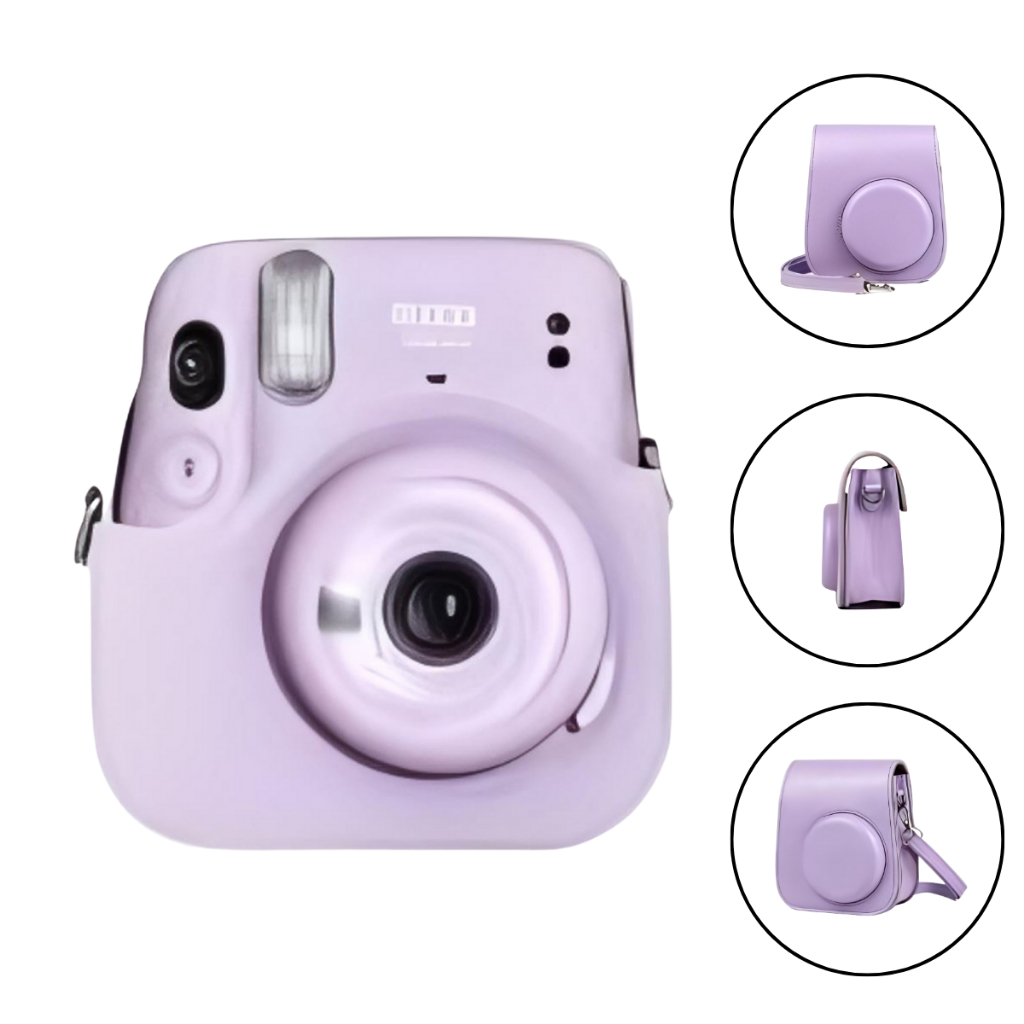 Bolsa Instax Mini 11 e 12 Groovy Roxo Claro (sem estampa)
