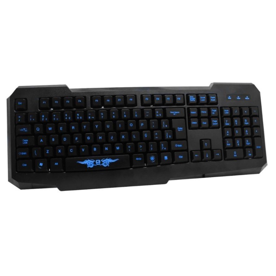 Teclado Gamer Luminoso Azul Usb Abnt2 Kg-02l – C3 Tech