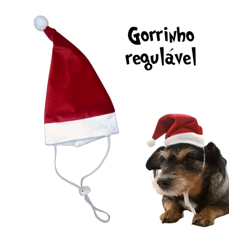 Gorrinho Natal Papai Noel Para Pets Cachorro E Gat