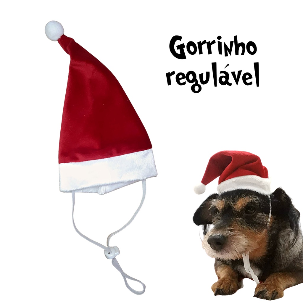 Gorrinho Natal Papai Noel Para Pets Cachorro E Gato