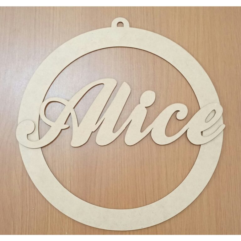 Enfeite Porta maternidade mdf cru redonda 25cm