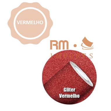 Vinil Adesivo com Glitter VERMELHO – Recorte
