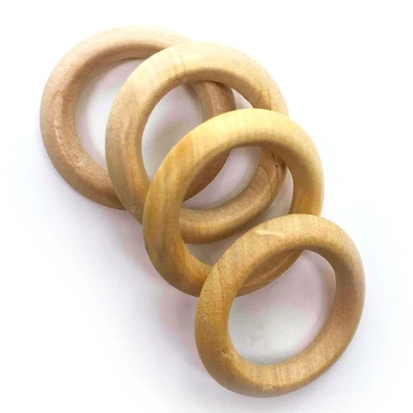 Porta Guardanapos Argola Kit 6 Unidade De Madeira 