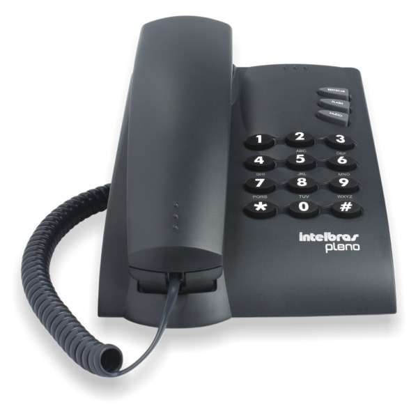 Telefone De Mesa Com fio Intelbras Pleno Preto Fix