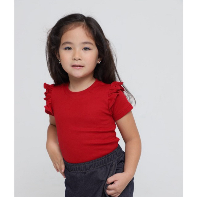 Blusa Infantil Feminina de Babado Canelada