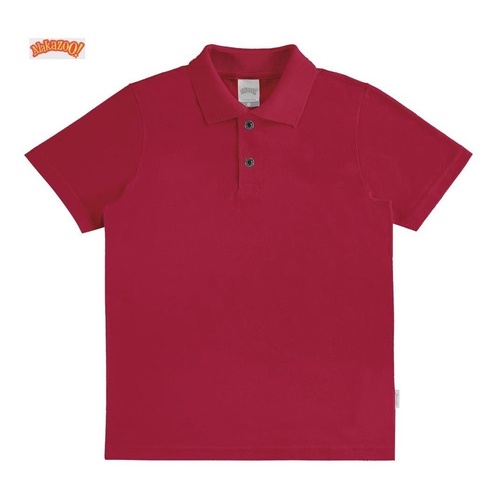 Camisa Gola Polo Vermelho Infantil Masculina Alaka
