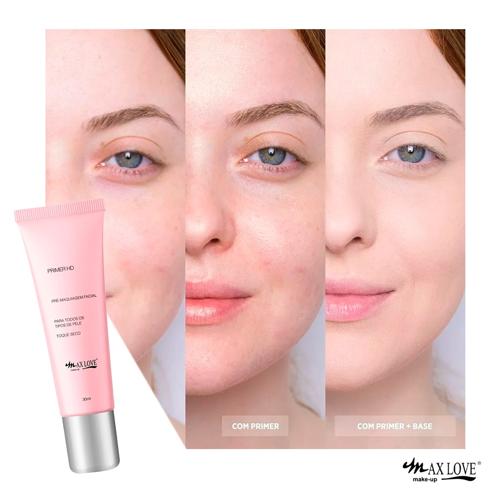 Primer HD pré-maquiagem facial – Max Love 30 mL