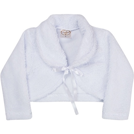 Bolero Infantil Manga Longa Roupa de Batizado, Dam
