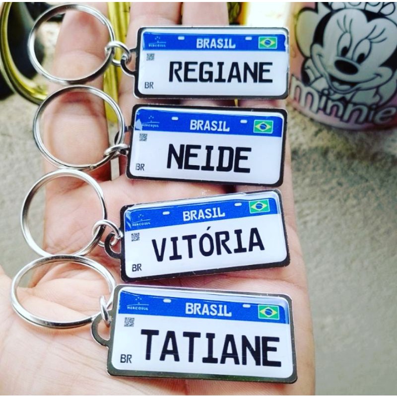 Chaveiro Placa Mercosul (só frente)