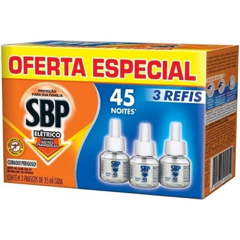 Repelente Elétrico Líquido SBP 45 Noites com 3 R