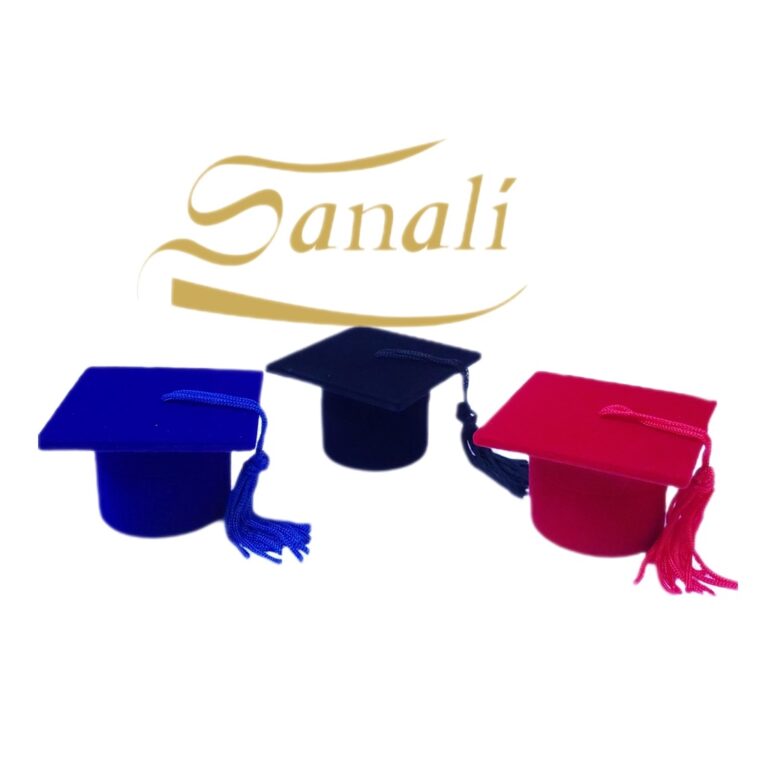 8088  Estojo Caixinha Veludo Formato Cartola de Fo