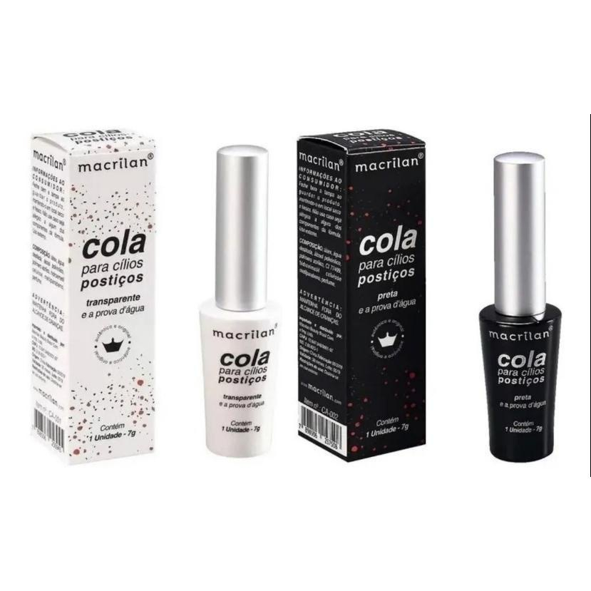 Cola Para Cílios Postiços Transparente e Preta e A Prova DÁgua – Macrilan