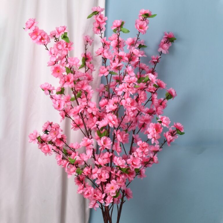 Simulação flor de pêssego 120 cm 1 GALHO