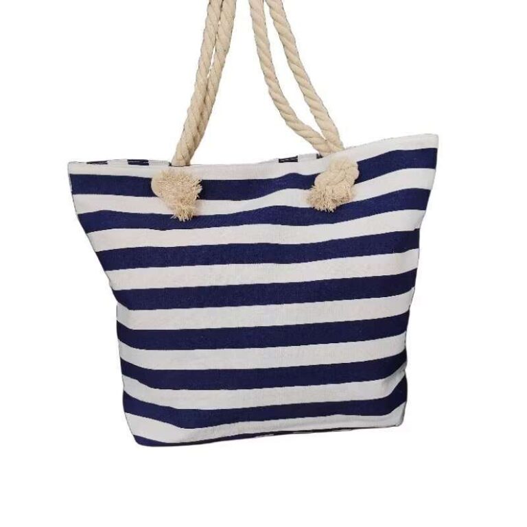 Bolsa de praia feminina sacola grande listrada