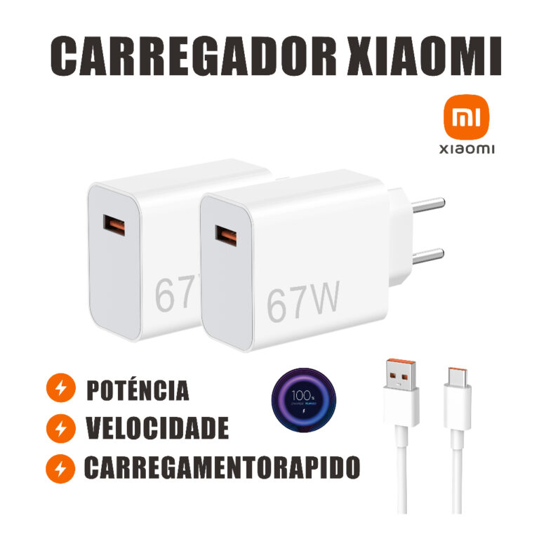 Carregador Xiaomi 67/120W Completo Turbo Power Cab