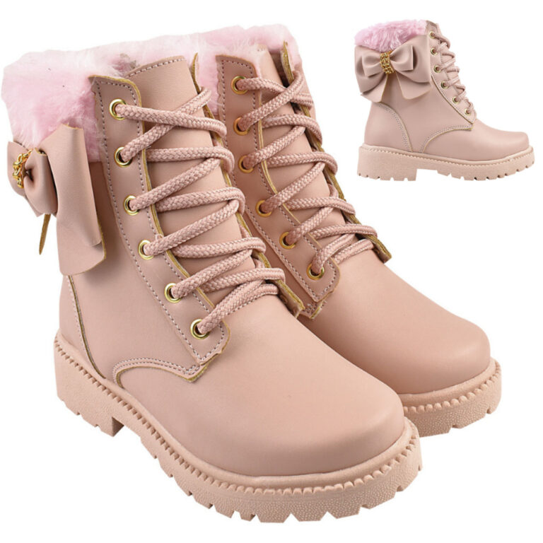 Bota Infantil Feminina com Laço em Napa Confortá