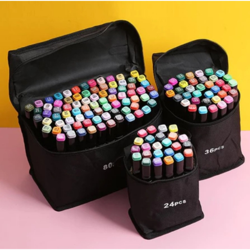 24/36/48/60/80 peças Caneta Marcadora De Ponta Dupla Conjunto De Canetas De Aquarela Especial