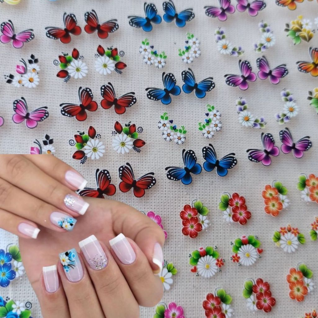 40 Adesivos de Unhas 3D Pré Pronta e Leve 60 Mão Pés Nails Art Adesivo – Alemay e GViana Unhas