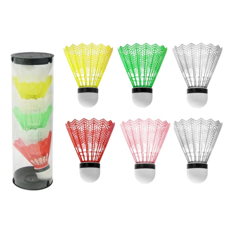 6 Petecas de Badminton Coloridas Treino Esporte Ar