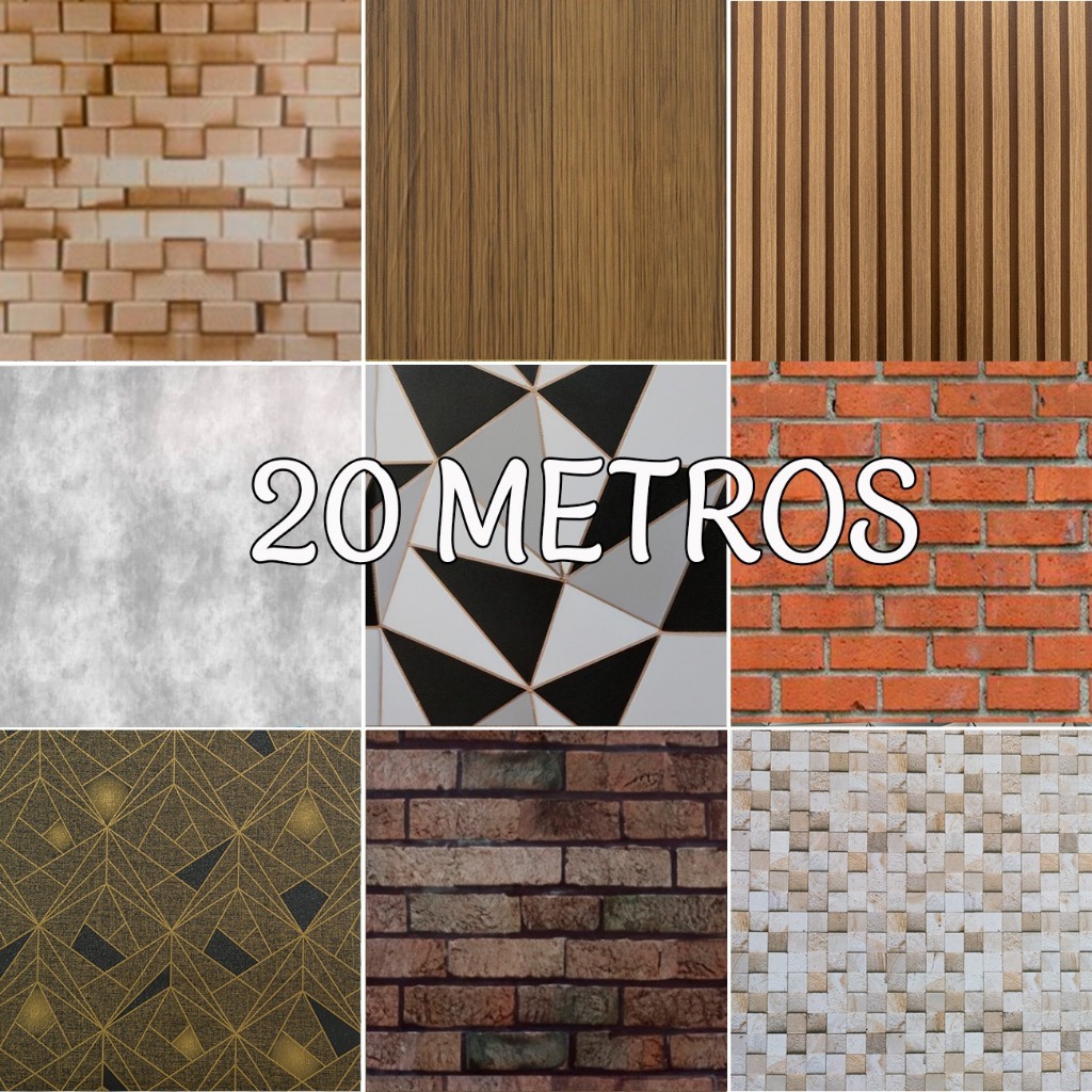 Papel de Parede Madeira 3D 20 METROS X 45CM Auto Adesivo Colante
