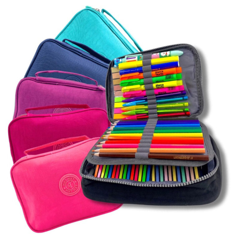 Estojo De Lápis Escolar Juvenil Box Jumbo Nylon T