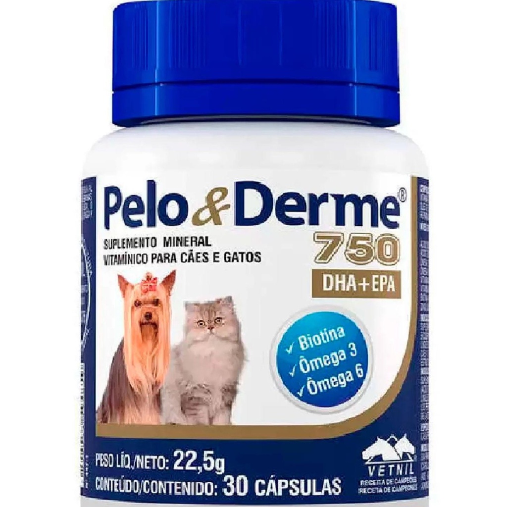 PELO E DERME 750MG DHA+EPA 30 CAP