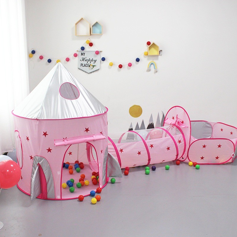 Barraca 3 em 1 Infantil Dobrável Piquenique das Princesas 3×1 Toca Tunel Com Variados Modelos