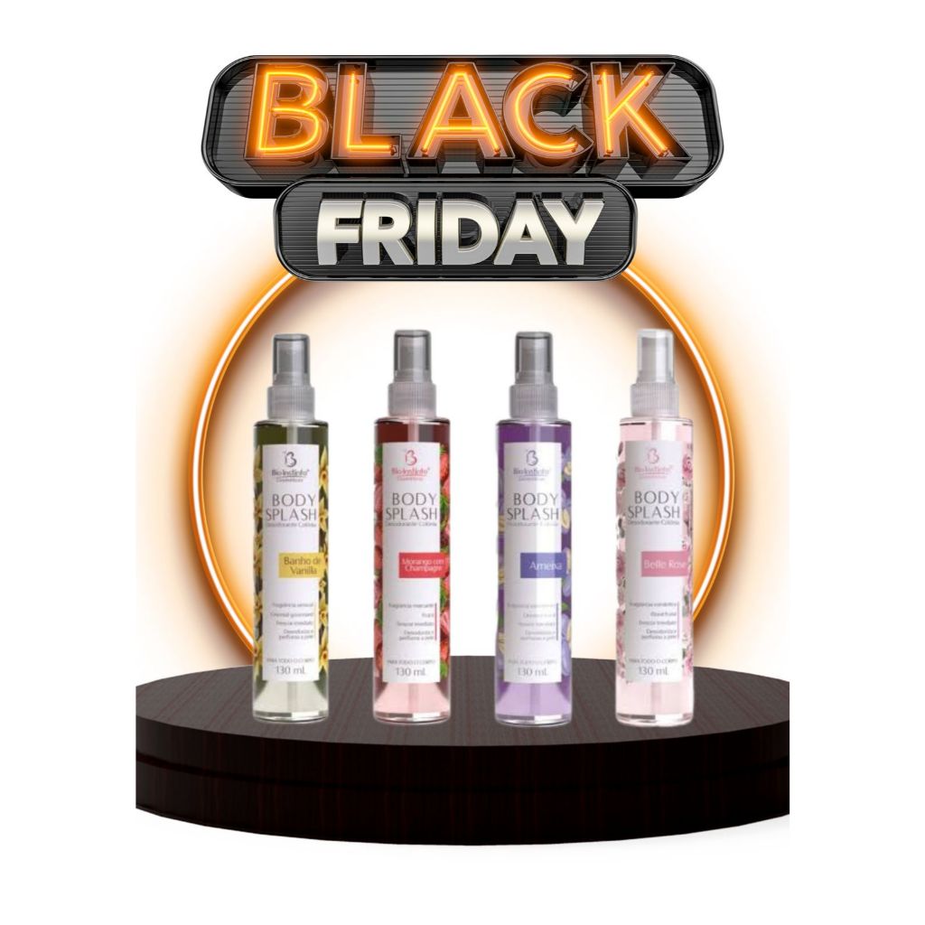 04 UN BODY SPLASH 130ML Bio Instinto Desodorante Corporal Colônia Perfume Fragrância Irresistível