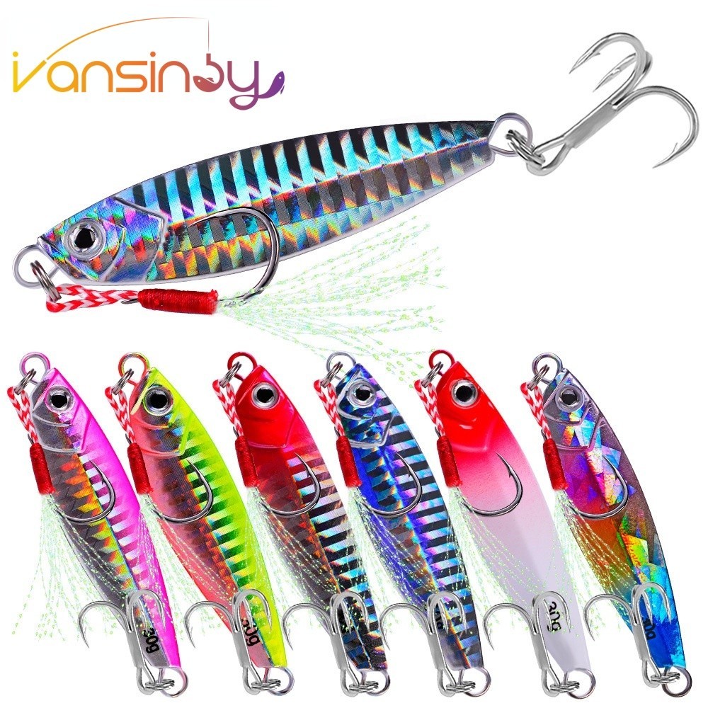 iscas artificial jig de pesca Spinner Bait 7g/10g/15g/20g/30g Do Laser De Metal Jig Umpan Fundição C
