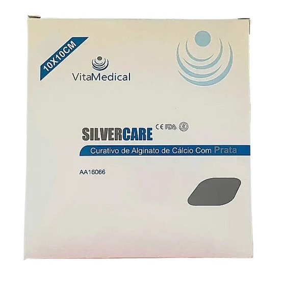 Alginato de cálcio com prata 10x10cm 1 unidade Vi